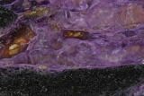Purple Polished Charoite Slab - Siberia #129069-1